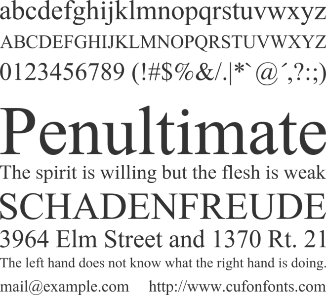 Nuosu SIL font preview