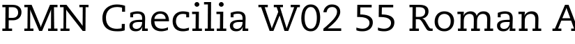 PMN Caecilia W02 55 Roman font