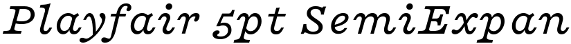 Playfair 5pt SemiExpanded Light Italic (Variable) font