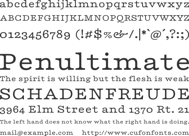 Playfair font preview