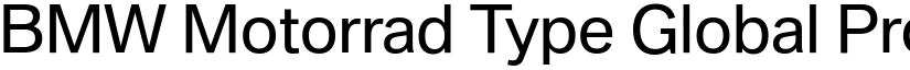 BMW Motorrad Type Global Pro Regular font