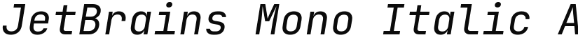 JetBrains Mono Italic (Variable) font