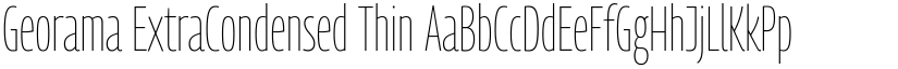 Georama ExtraCondensed Thin (Variable) font