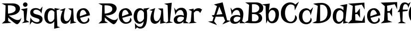 Risque Regular font