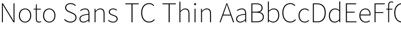 Noto Sans TC Thin (Variable) font