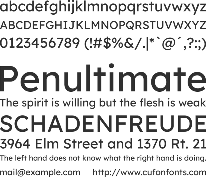 Lexend font preview