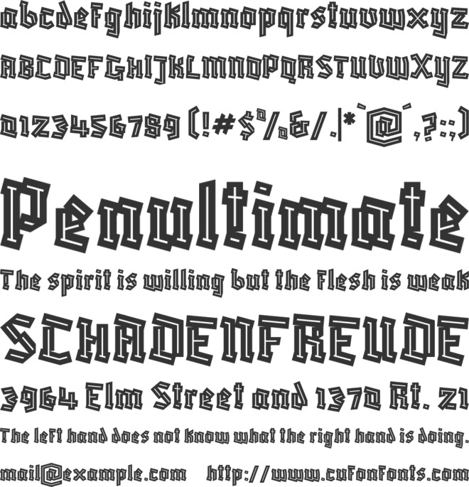 Blaka Hollow font preview