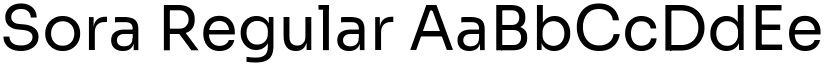 Sora Regular (Variable) font