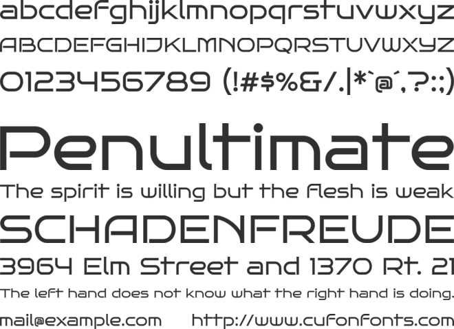 Bruno Ace font preview