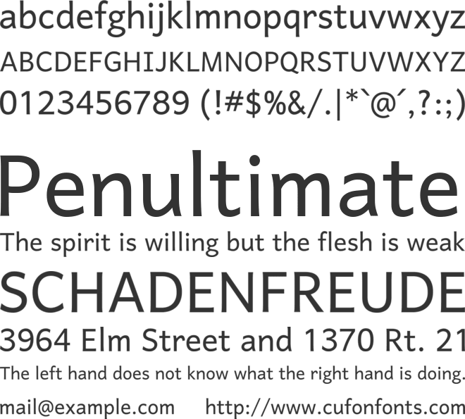 Harmattan font preview