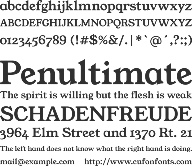 Young Serif font preview