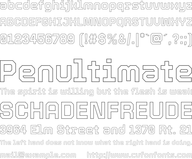 Tourney font preview