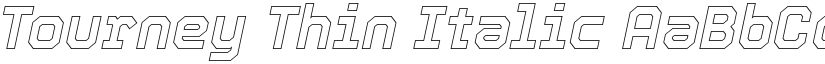 Tourney Thin Italic (Variable) font