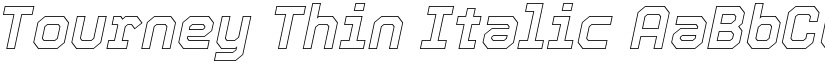 Tourney Thin Italic (Variable) font