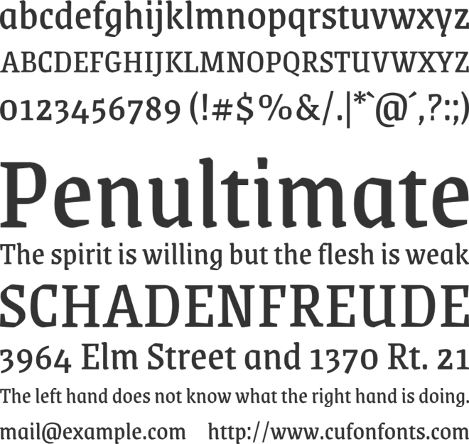 Grenze font preview
