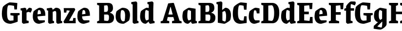 Grenze Bold font