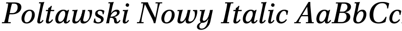 Poltawski Nowy Italic (Variable) font