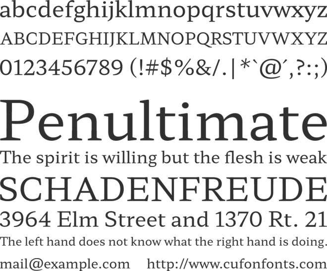 Hahmlet font preview