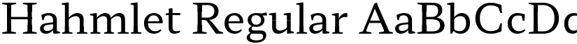 Hahmlet Regular (Variable) font