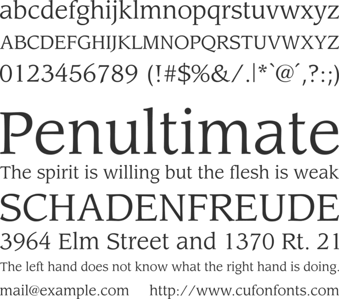 ITC Leawood font preview