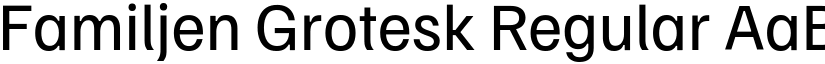 Familjen Grotesk Regular (Variable) font