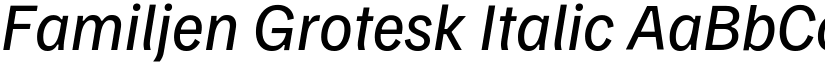 Familjen Grotesk Italic (Variable) font