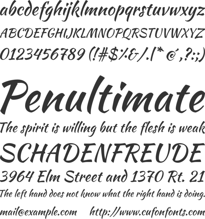 Kaushan Script font preview