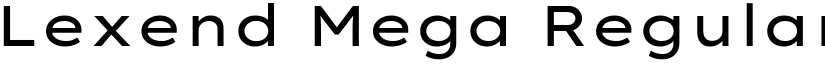 Lexend Mega Regular (Variable) font