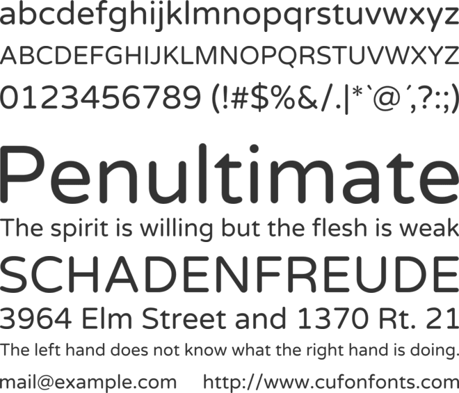 Varela Round font preview