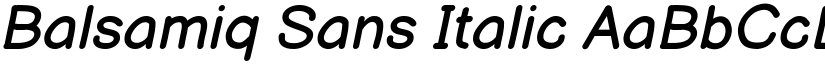 Balsamiq Sans Italic font