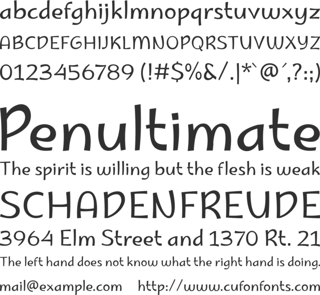 Marhey font preview