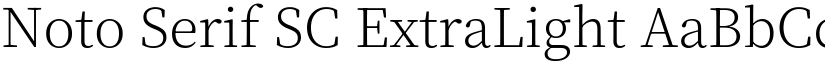 Noto Serif SC ExtraLight (Variable) font