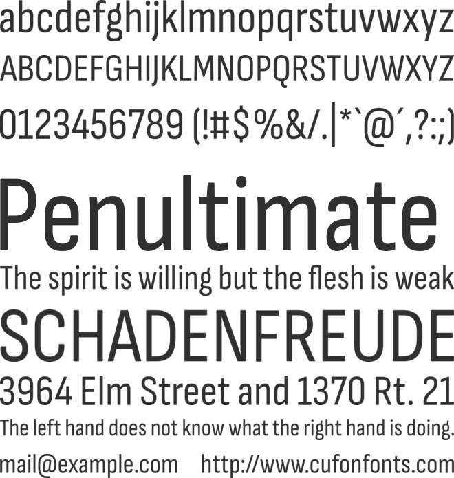 Sofia Sans Condensed font preview