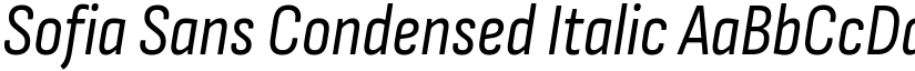 Sofia Sans Condensed Italic (Variable) font