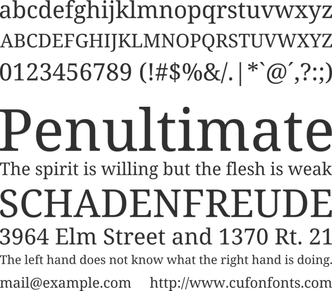 Noto Serif Toto font preview
