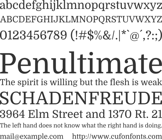 Domine font preview