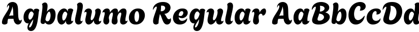 Agbalumo Regular font