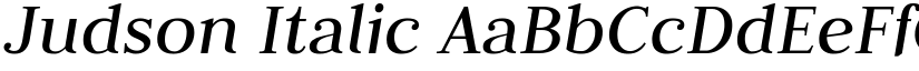 Judson Italic font