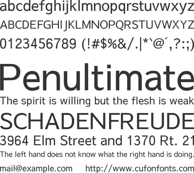 Sawarabi Gothic font preview