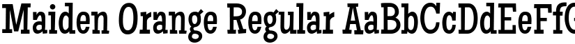 Maiden Orange Regular font