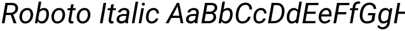 Roboto Italic (Variable) font