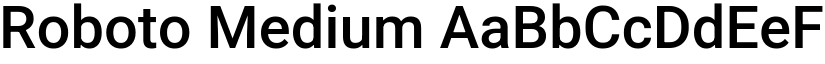 Roboto Medium font