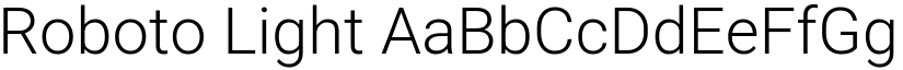 Roboto Light font