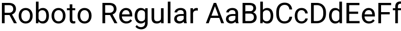 Roboto Regular font