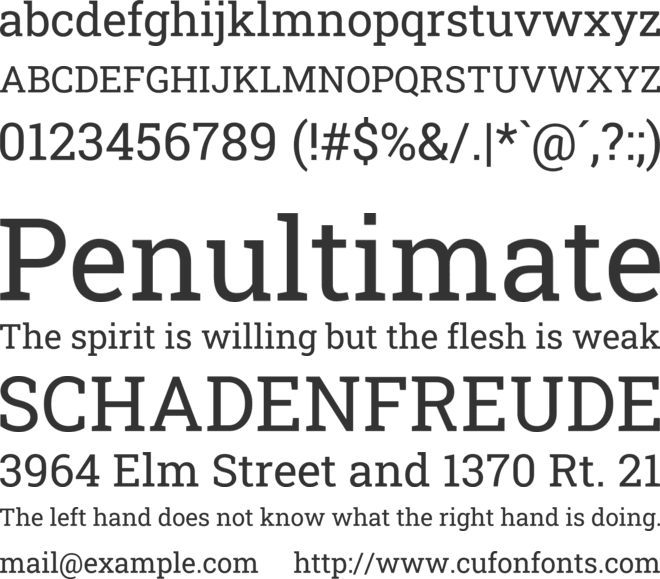 Roboto Slab font preview