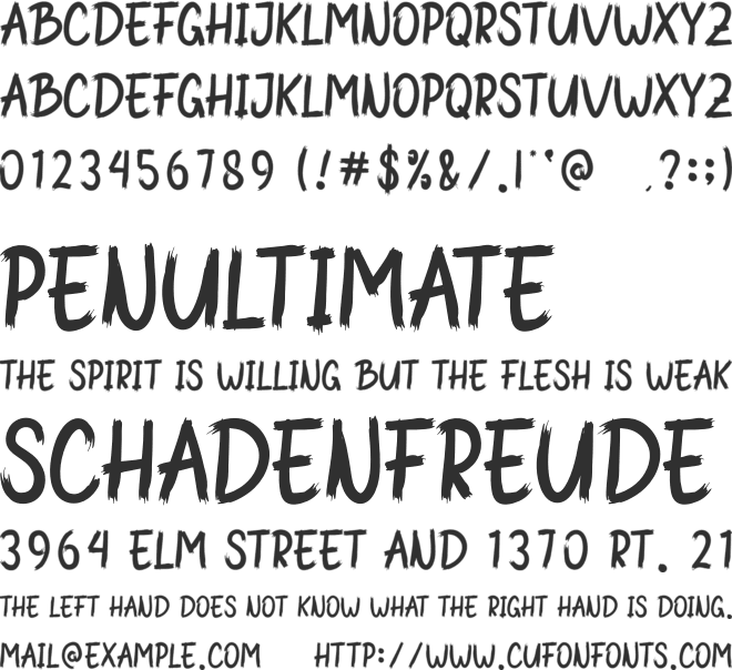 Tree Ghost font preview