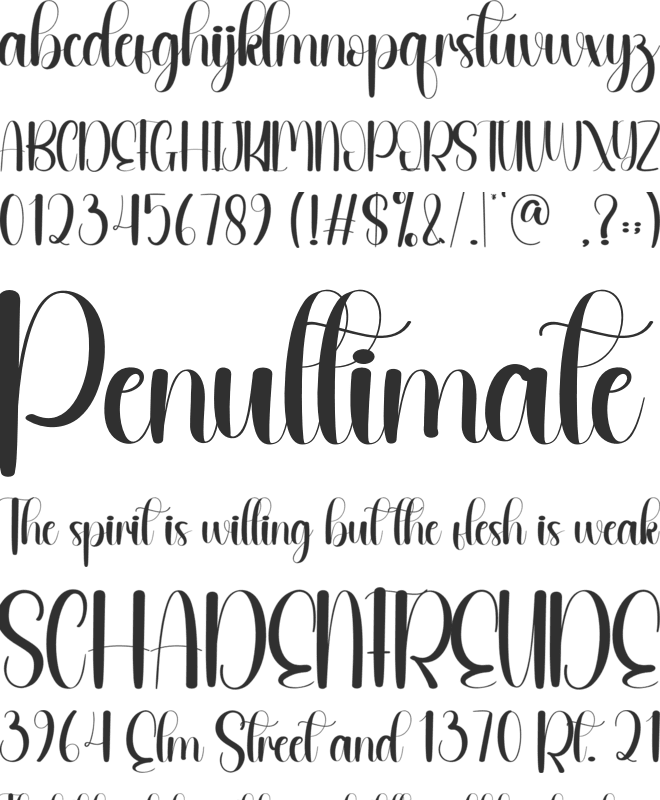 Thirsty font preview