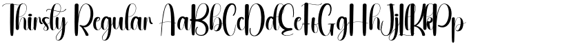 Thirsty Regular font