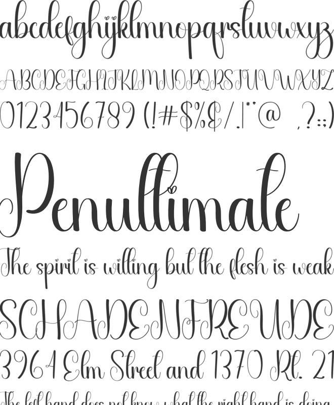 Parade font preview