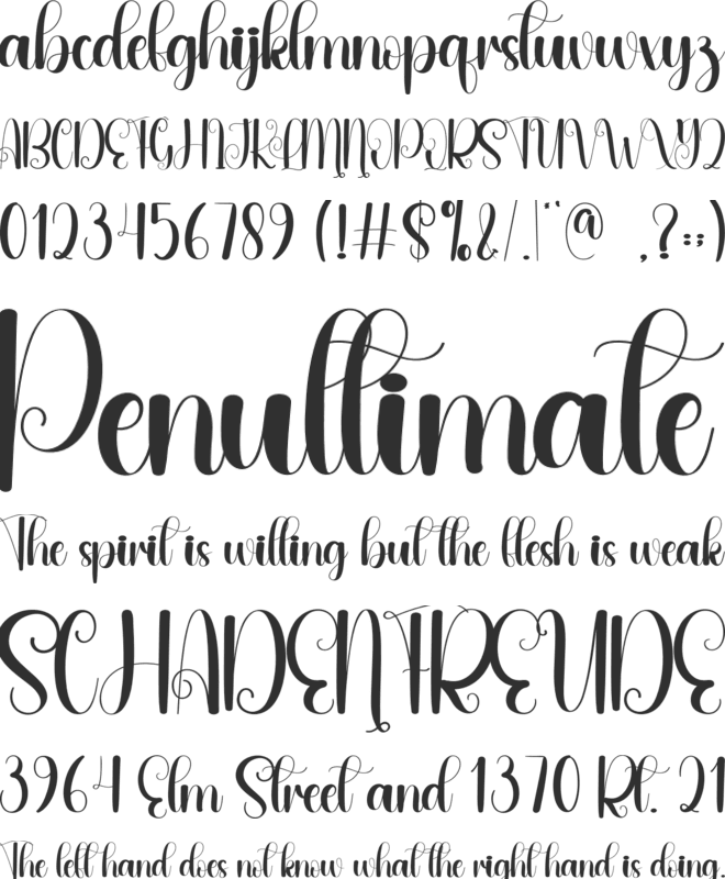 Dairy font preview